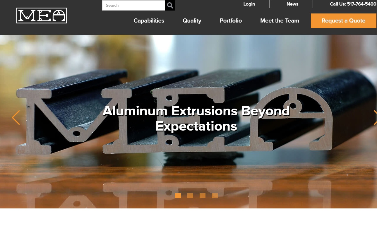 Michigan Extruded Aluminum Aluminum Extrusions